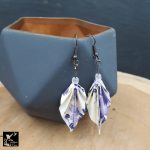 Boucles d'oreilles en origami lilas