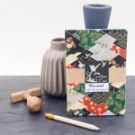 Carnet A6 - Noir aux motifs traditionnels japonais colorés