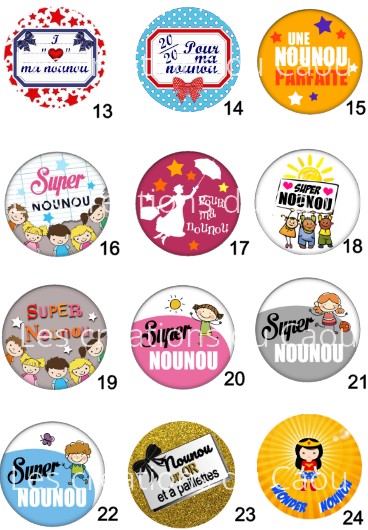 Images pour petit cadeau pour les nounous : magnet, miroir, porte-clés, décapsuleur, badge, marque-page.