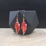 Boucles d'oreilles en origami - Palmes - Kralendijk